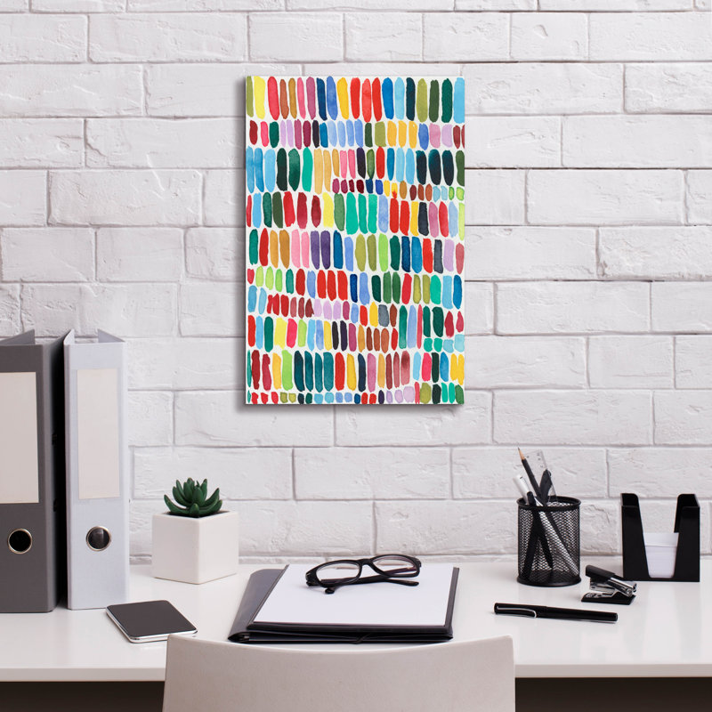 «Rainbow Marks II» par Regina Moore, H 18 po x l 12 po x P 0,75 po