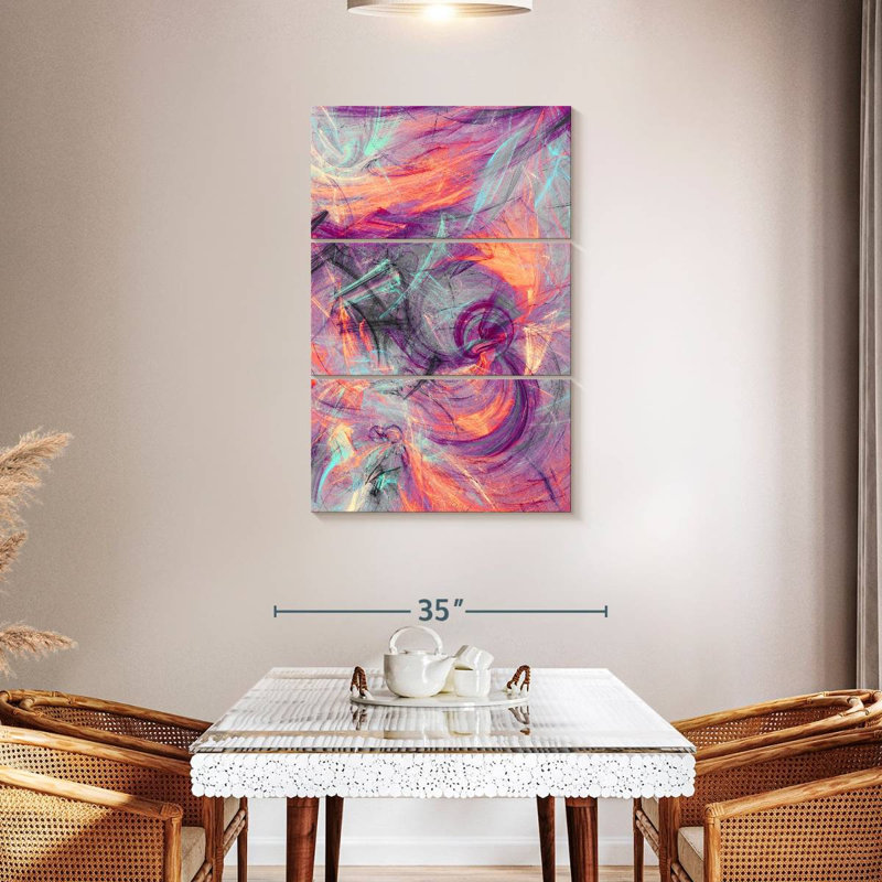 Avery Unicorn Streaks Abstract, 45" H x 28" W