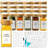 Glass Spice Jars With 398 Labels, 24 Pcs 4Oz Spice Containers With Bamboo Lids, Square Spice Bottles With Shaker Lids,Spice Organization For Cabinet,Drawer,Rack,Seasoning Organizer