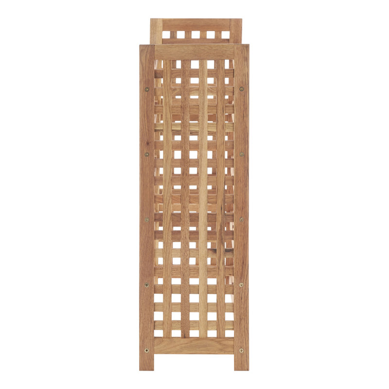 Victoria Solid Wood Floor Wine Bottle Rack in Brown