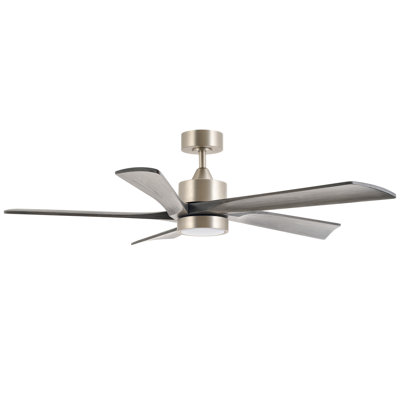 52" 5-Blade LED Ceiling Fan with Dimmable Light and Remote