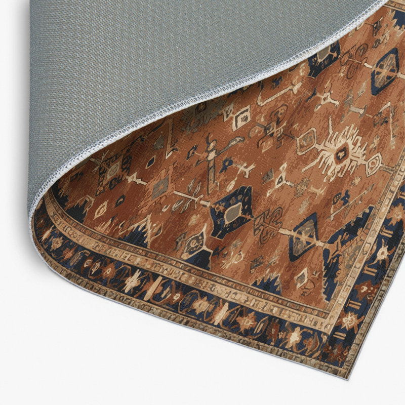 Tapis turc intérieur et extérieur brun, Rectangle 4pi x 6 pi