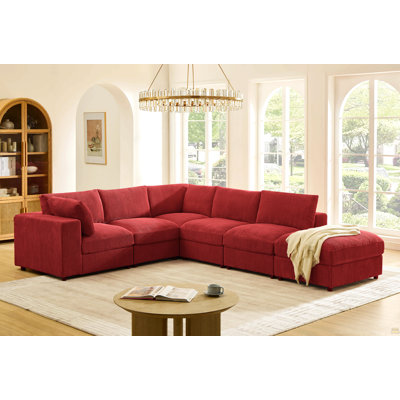 Corduroy Reversible Modular Sectional