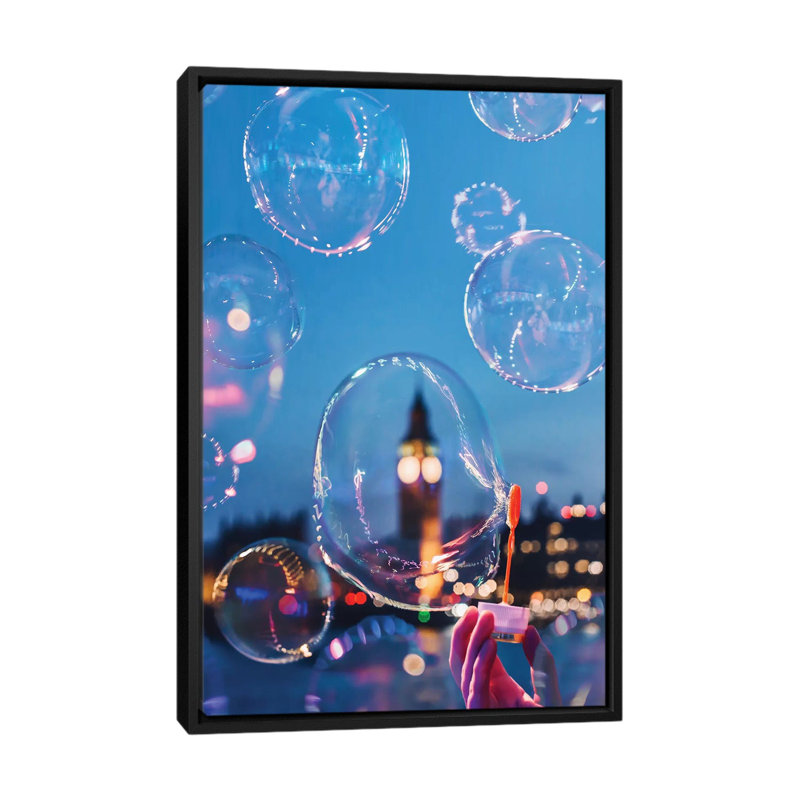 « Bubble Ben » par Hobopeeba-reproduction de photo, H 26 po x l 18 po x 1,5 po, Toile avec cadre noir, Pas de tapis