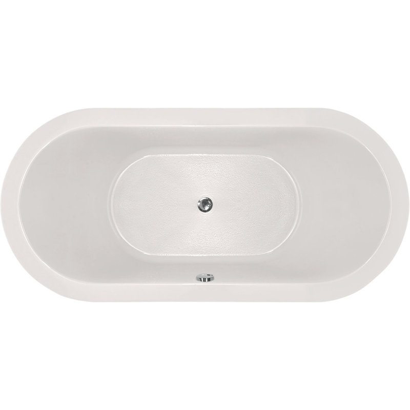 Elle 66'' x 32'' Air Bathtub, Biscuit, Polished Brass