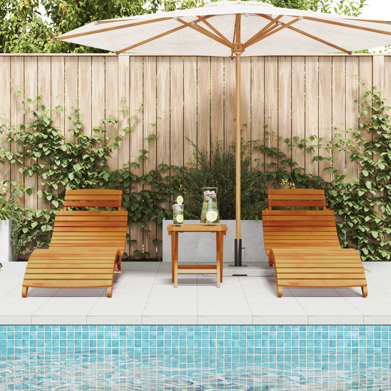 184cm Long Chaise Lounge Set