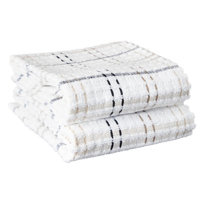 Cotton Plaid Waffle Tea Towel Kitchen Towel