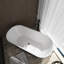 Baignoire de trempage autoportante 59 po. X 28 po. En blanc et noir