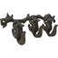 Portemanteaux rustique rustique 4 branches