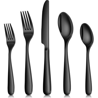 Black Cutlery Set