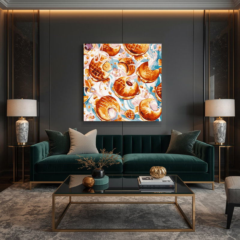 Art mural sur toile beige Desserts, H 8 po x l 8 po
