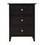 Élégante table de chevet transitionnelle noire