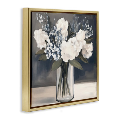 Cadre flottant Vase of Graceful Blooms, design par Mona Grace