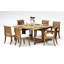 9 Pcs Grade-A Teak Wood Dining Set: 60" Square Rectangle Butterfly Table And 8 Giva Chairs (4 Arm & 4 Armless Chairs) #11GV1404-1878852713