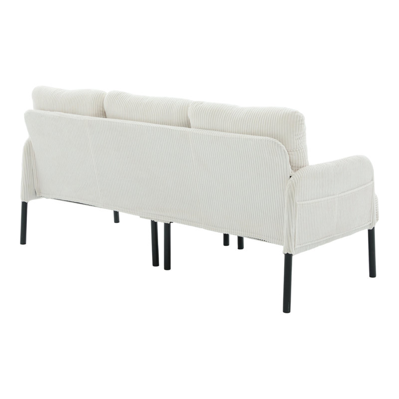 2 Seater Corduroy Sofa, Beige
