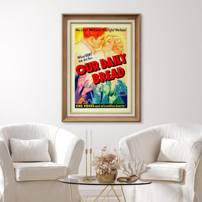 «Our Daily Bread», affiche d'art dramatique classique de 1923, images de couple romantique, impression sur toile encadrée