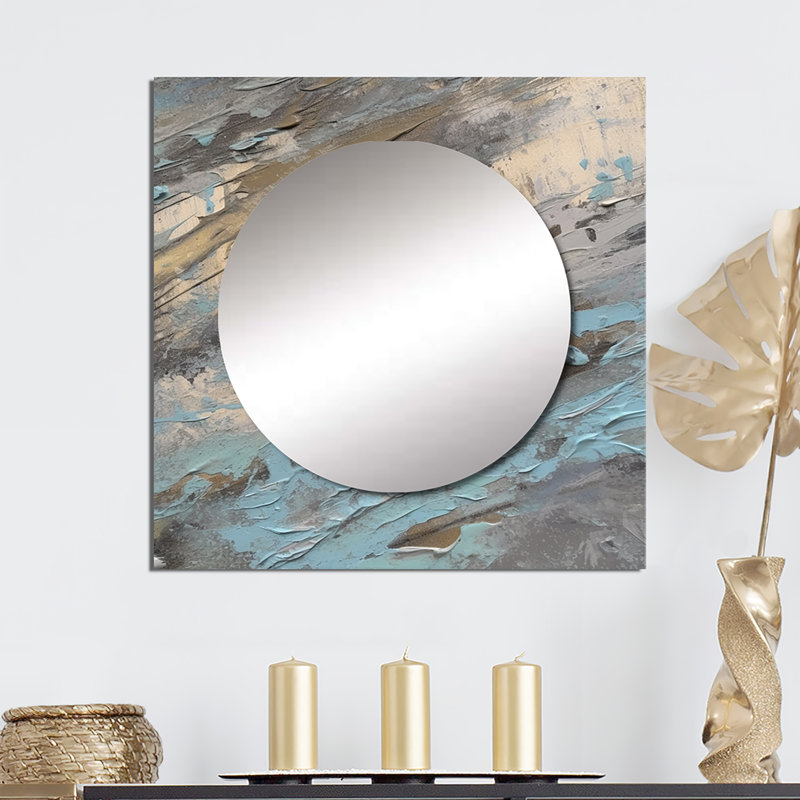 Milarain - Miroir mural géométrique moderne pour chambre à coucher, 23 po x 23 po