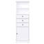 Grande armoire de rangement blanche avec tablettes réglables - 3 tiroirs