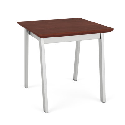 Newport Waiting Reception End Table Metal Frame 20x20" High Pressure Laminate Top by Lesro