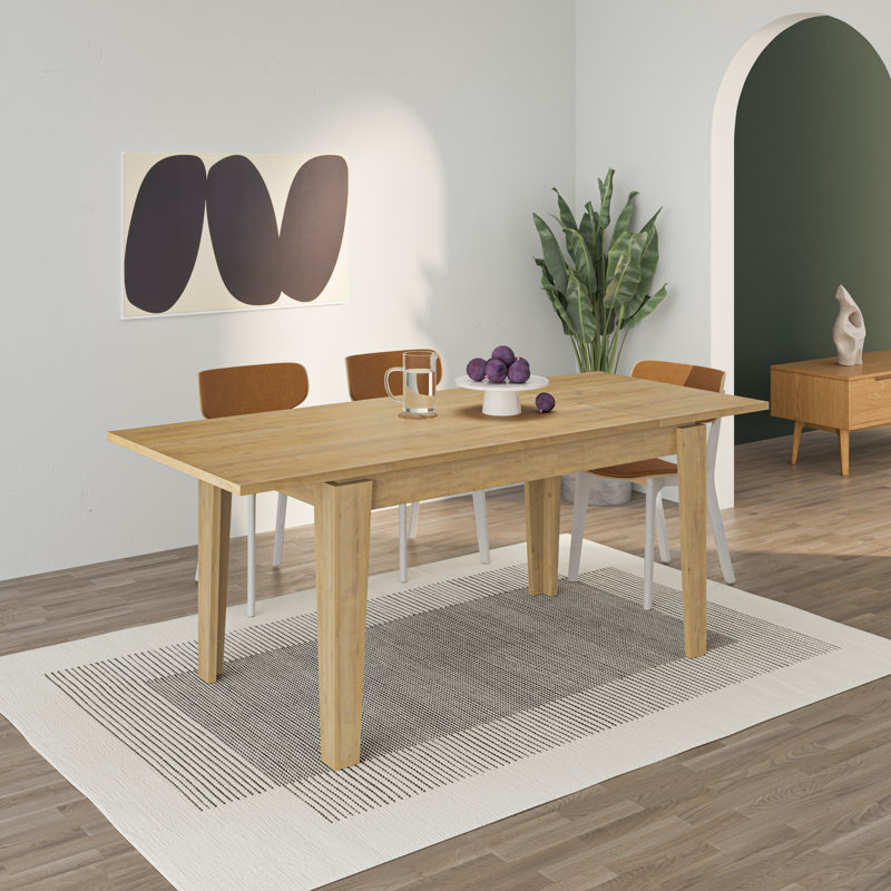 Tolmen Rectangular Extendable Dining Table - 120 to 170 cm, 75cm H x 190cm L x 80cm D, Oak