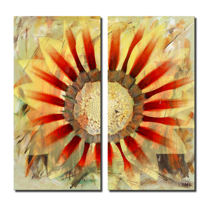 « painted pétales xlv », ensemble de 2 impressions sur toiles tendues, H 40 po x l 40 po x P 1,5 po