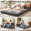 Chaise de sol pliable avec dossier, gris foncé-1050031761