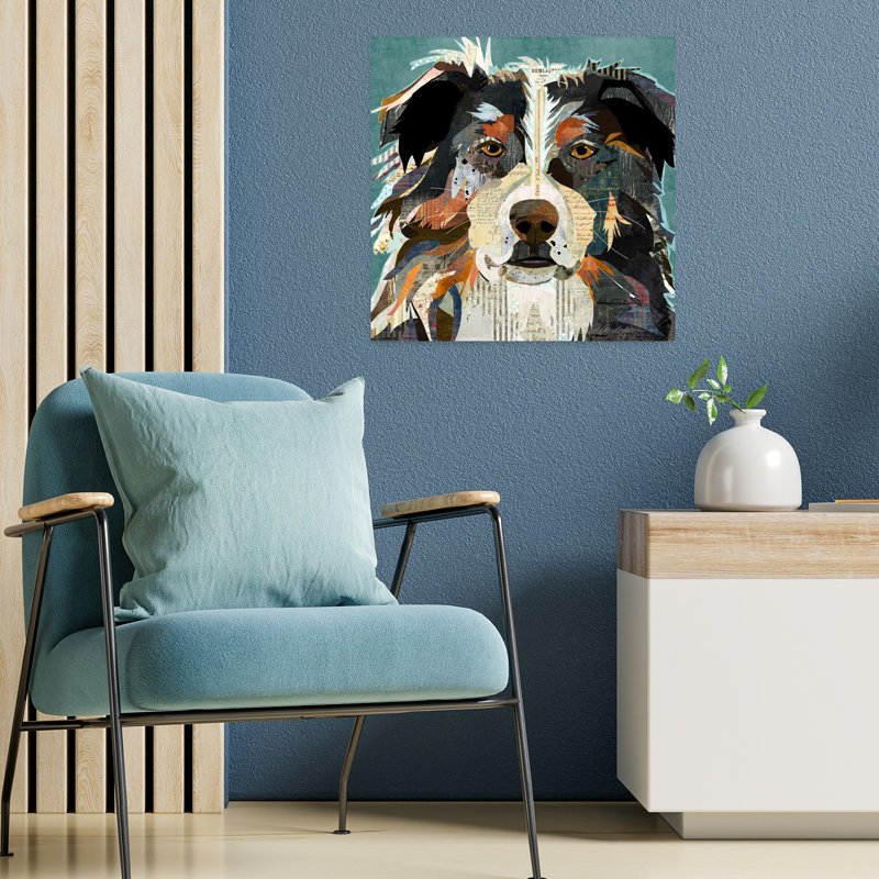 Art contemporain aussi pour chien, H 18 po x l 18 po