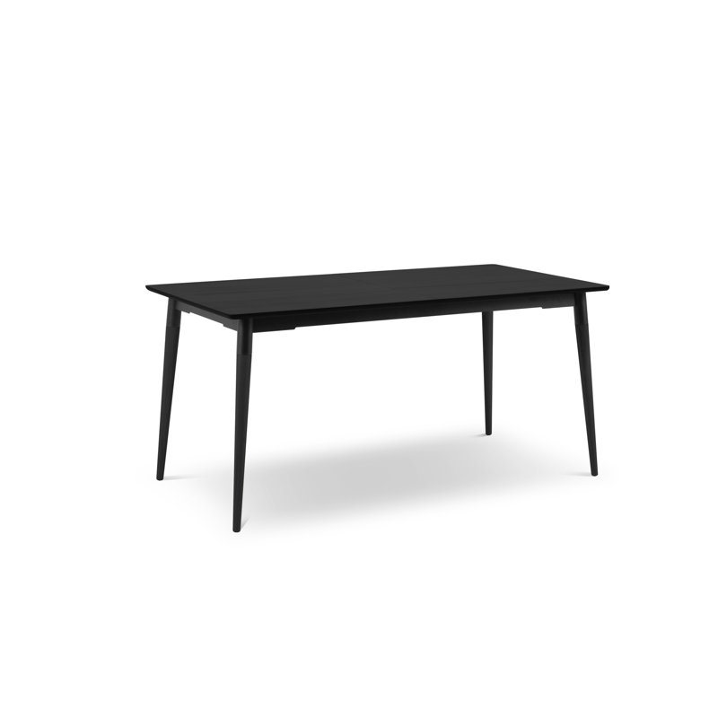 Collazo Extendable Solid Wood Base Dining Table, Black, H74 x L160 x W90cm