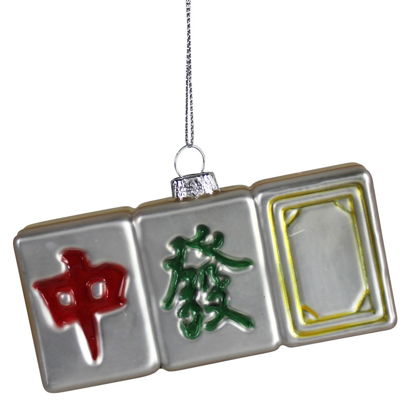 Ornement Mahjong, verre