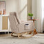 Chaise berçante d'appoint moderne avec pieds en bois massif, tissu doux et poche latérale pour porche respirant-2135237615