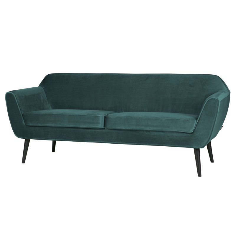 3 Seater Sofa, Velvet Teal, 75 cm H x 187cm W x 82 cm D