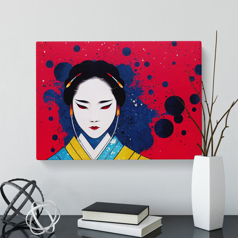 Painted Geisha Vol.4 Abstract - Wrapped Canvas, 50cm H x 76cm W x 3cm D