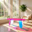 Table basse ovale irisée en acrylique l 39,37 po x P 23,23 po VEVOR