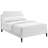 Laura Vinyl Platform Bed with Squared Tapered Legs-87549167-87549165