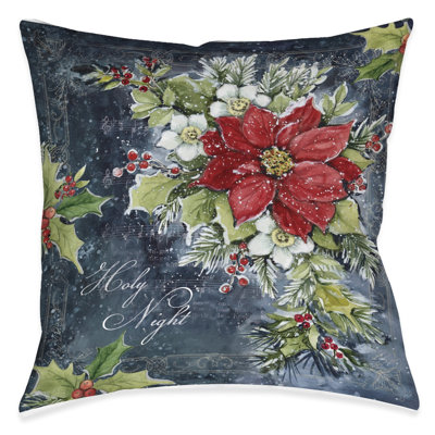 Coussin intérieur Silent Night Poinsettia