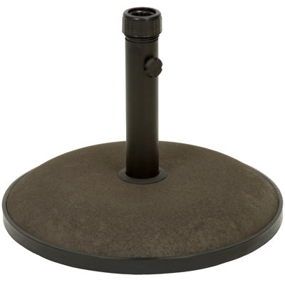 Concrete Umbrella Holder, 55 Lbs, Brown, 19.59 In. Depth And Width, 14.54 Height Design Heavy-Duty Base, 56.71 Lb, X