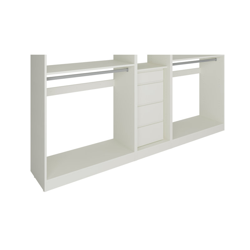 Closet System Reach-In Sets 36/18/36 Inches, 84"H x 90"W x 16"D, White