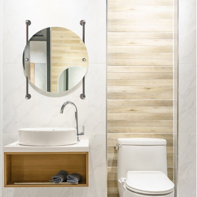 Miroir de meuble-lavabo biseauté sans cadre Gavin