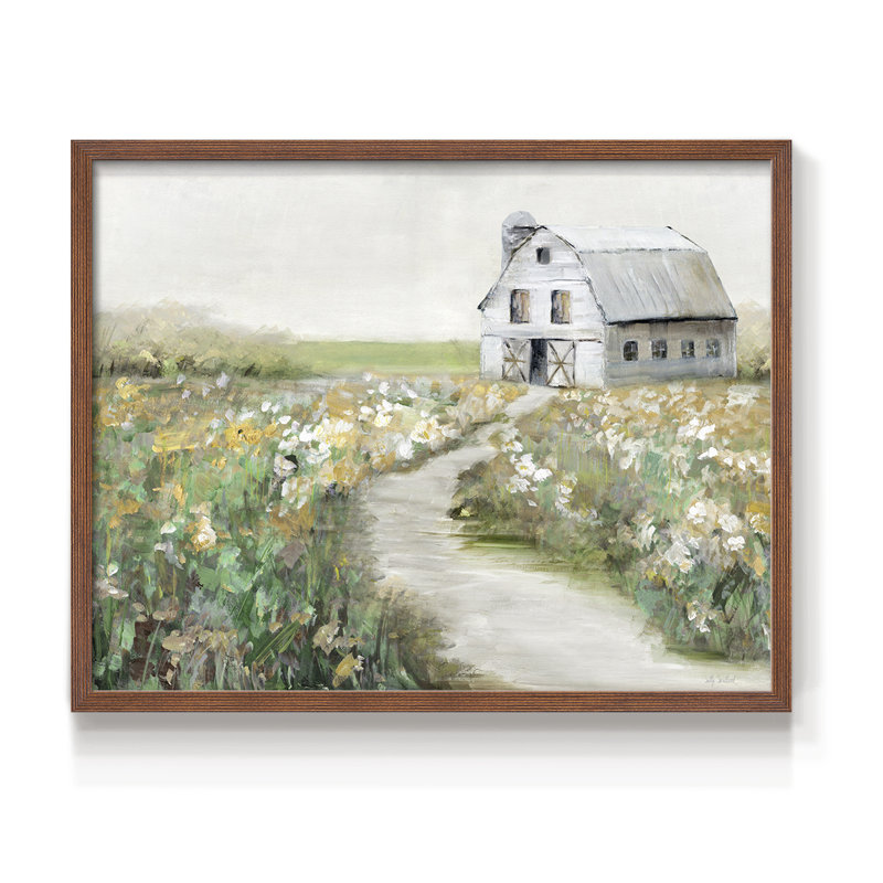 Quiet Meadow Farm -Framed Print - Restickable, 8" H x 10" W, Walnut