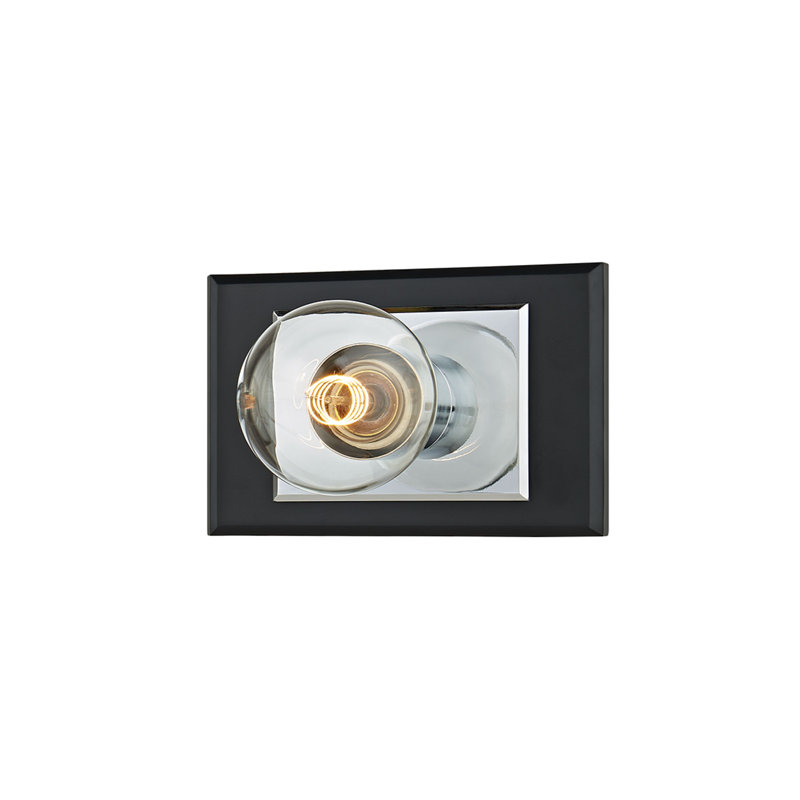 Runyan 1 - Light Bath Sconce, Polished Chrome/Soft Black