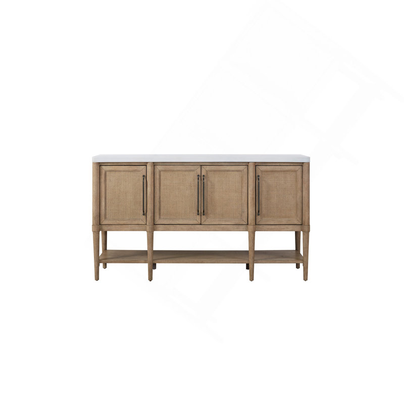 Server Cement Topped With Cane Insets