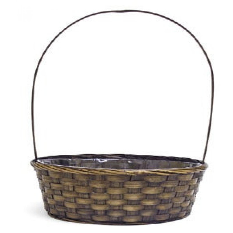 Panier à mèches/en rotin, H 16 po x l 12 po x P 12 po, Brun