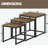Arvon 3-Piece Stackable Nest Of Side Tables For Living Room Rustic End Sofa Table
