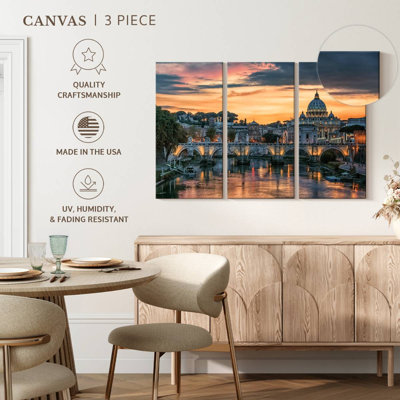 Rorry Beautiful Sunset In The City Of Rome