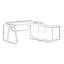 Bureau de luxe moderne en L avec cabint-645583266