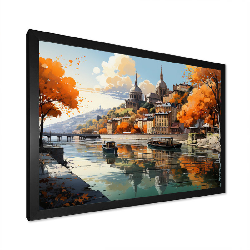 Mariell, Allemagne campagne campagne - impression, Cadre simple noir, H 24 po x l 32 po x P 1 po