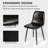 Dining Chairs Set Of 4 With Faux Leather Seat & Soft Backrest,black