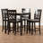 Fraserburgh 5-Pc Dining Set in Modern and Contemporary Style, 37.4'' H X 18.5'' W X 19.88'' D-145602513-145602515