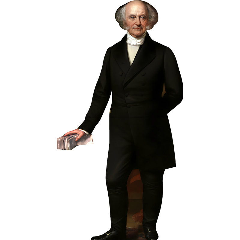 H25116 Martin Van Buren, 8e président, découpé en carton debout