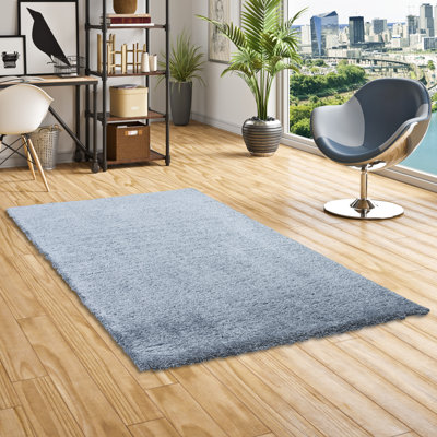 Tris Solid Colour Shag Area Rug